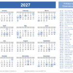 2027 Year Calendar With Holidays: Plan Ahead Like a Pro
