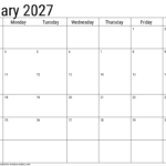 January 2027 Calendar Free Print: Organize Your Month with Ease