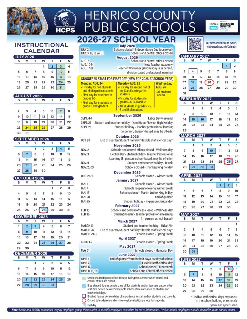 Everything You Need to Know About the HCPS Calendar for 2027-28