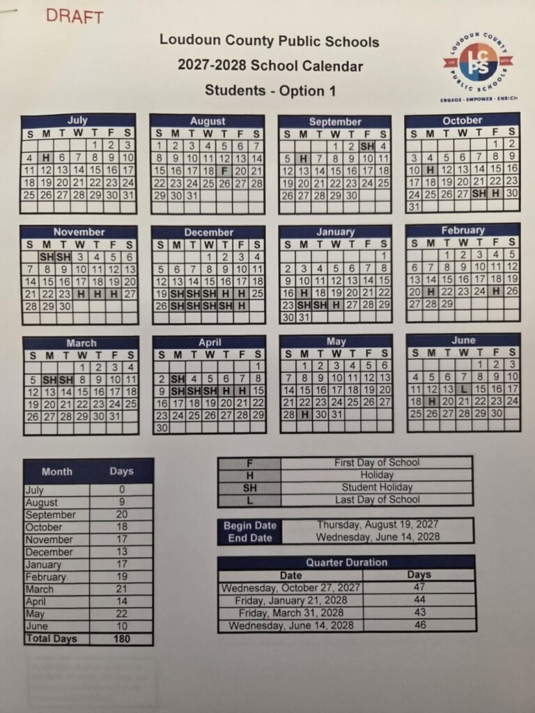 Everything You Need to Know About the LCPS Calendar for the 2027-28 School Year