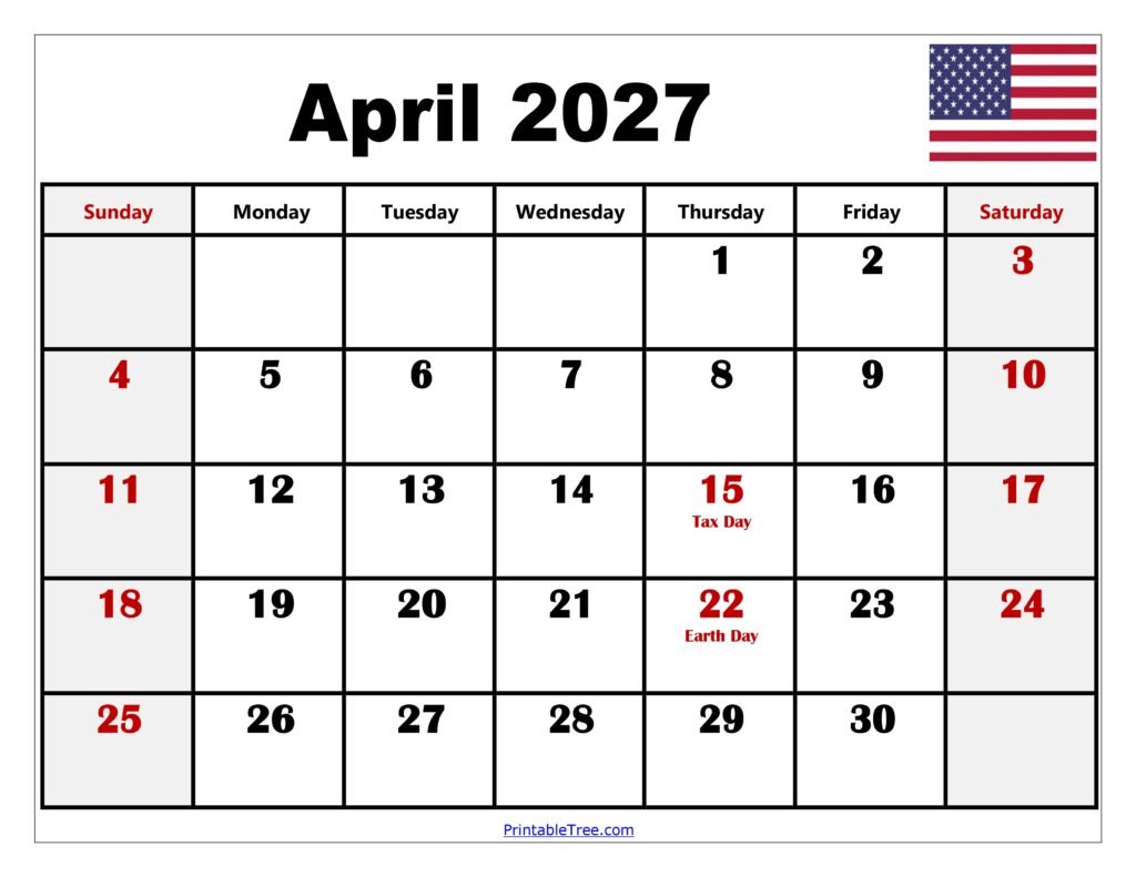 April 2027 Calendar With Holidays Printable: Your Ultimate Planning Sidekick