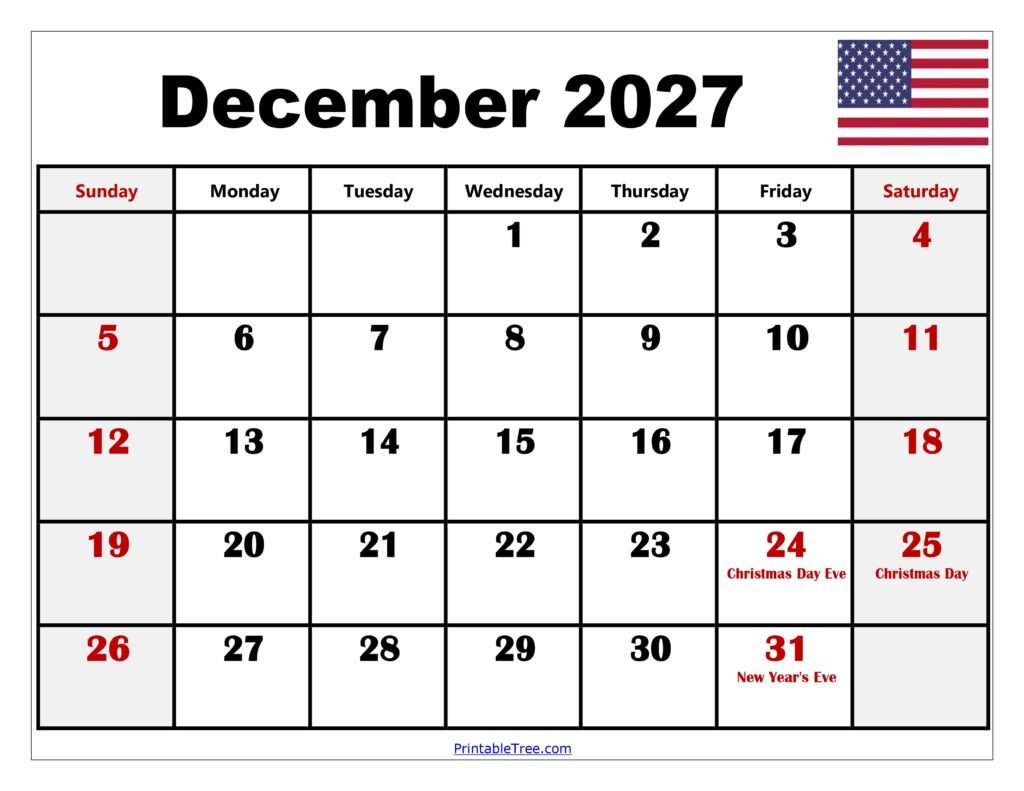 Dec 2027 Calendar With Holidays: Your Ultimate Planning Companion