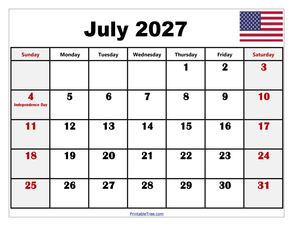 July 2027 Calendar Printable PDF: Your Ultimate Planning Companion