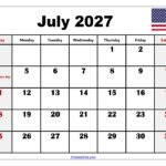 July 2027 Calendar Printable PDF: Your Ultimate Planning Companion