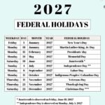 National Holidays 2027 Calendar: Your Ultimate Guide to Planning Ahead