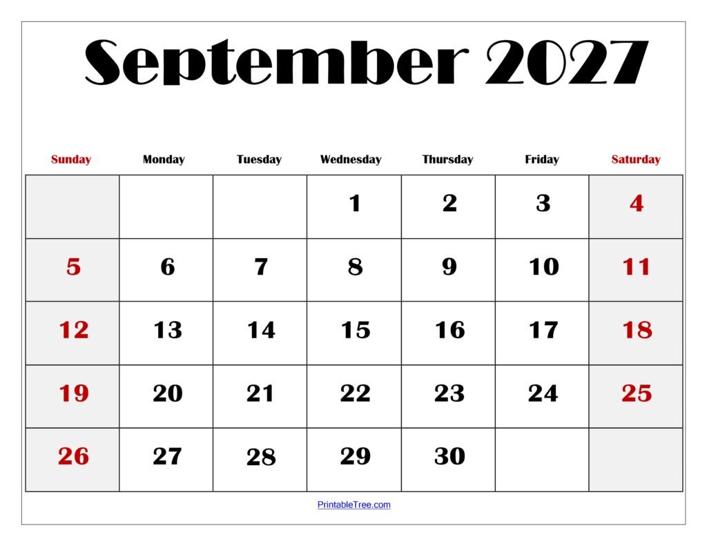 Your Ultimate Calendar September 2027 Printable: Plan Like a Pro