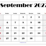 Your Ultimate Calendar September 2027 Printable: Plan Like a Pro