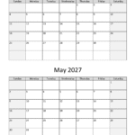 April and May 2027 Calendar Printable: Your Ultimate Planning Buddy