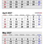 Your Ultimate March April May 2027 Calendar Printable Guide