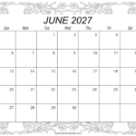 Blank June 2027 Calendar Printable: Your Ultimate Planning Companion