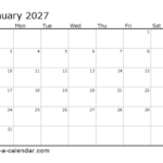Blank 2027 Calendar Template: Your Ultimate Printable Planner